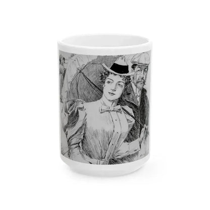 An Enthusiast, Puck interior illustration, 1897 - White Coffee Mug 15oz - Go Mug Yourself