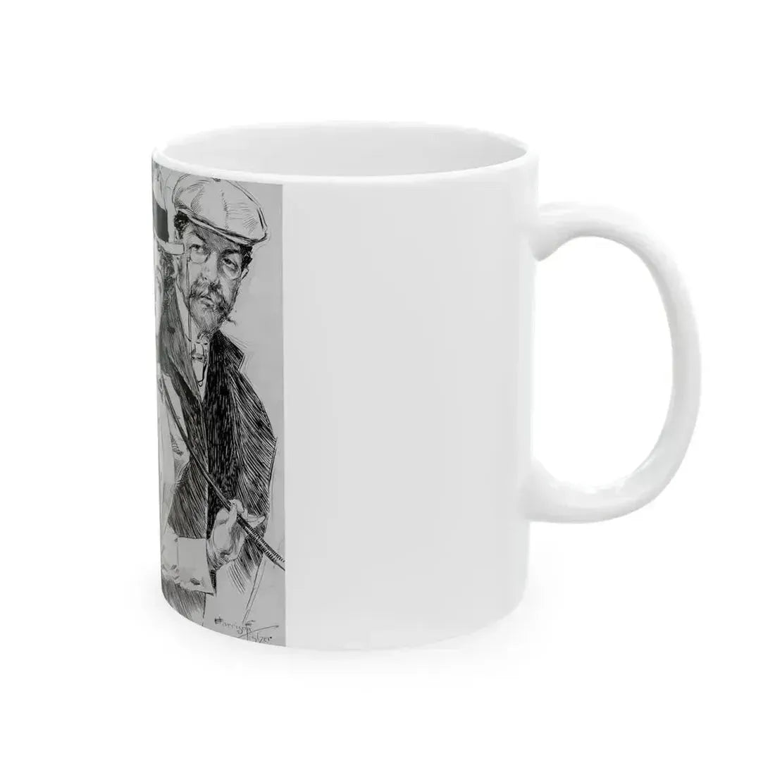 An Enthusiast, Puck interior illustration, 1897 - White Coffee Mug - Go Mug Yourself