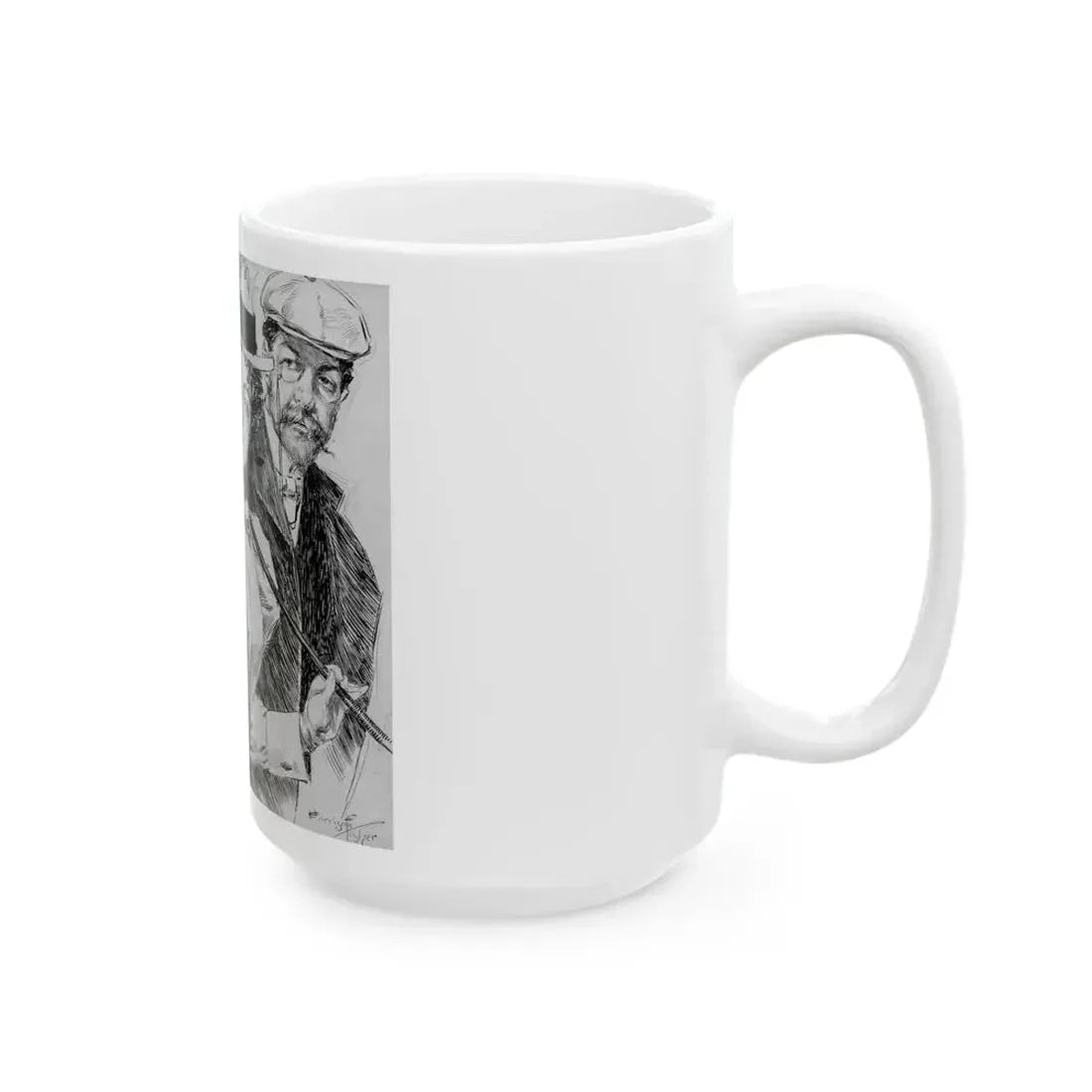 An Enthusiast, Puck interior illustration, 1897 - White Coffee Mug - Go Mug Yourself