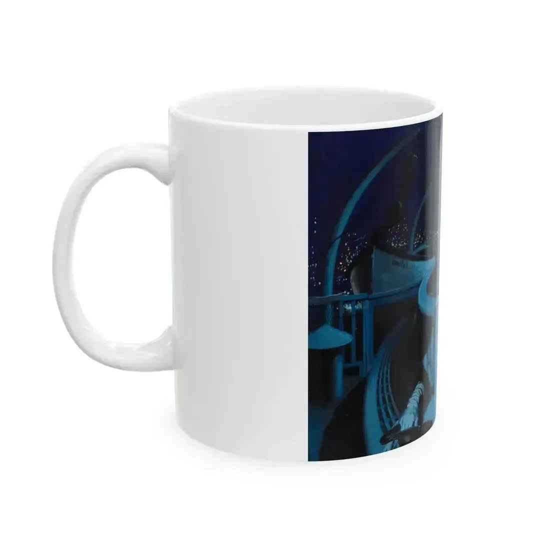 An Evening on the Boat, story illustration - White Coffee Mug - Go Mug Yourself