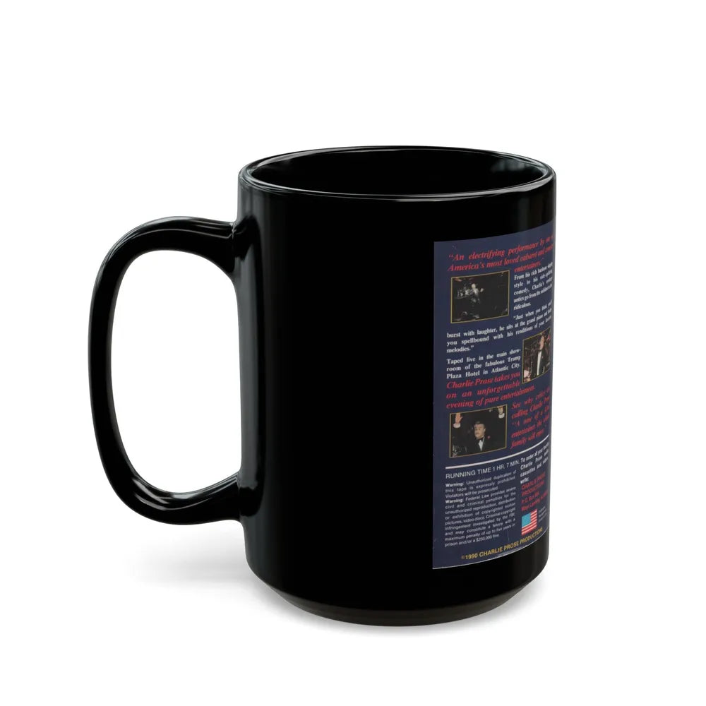 AN EVENING WITH CHARLIE PROSE (VHS COVER) - Black Coffee Mug-Go Mug Yourself