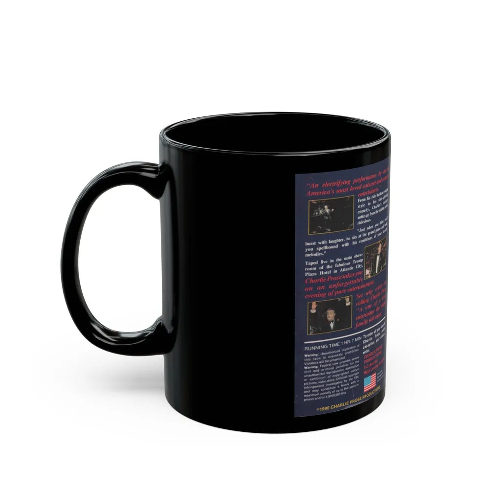 AN EVENING WITH CHARLIE PROSE (VHS COVER) - Black Coffee Mug-Go Mug Yourself