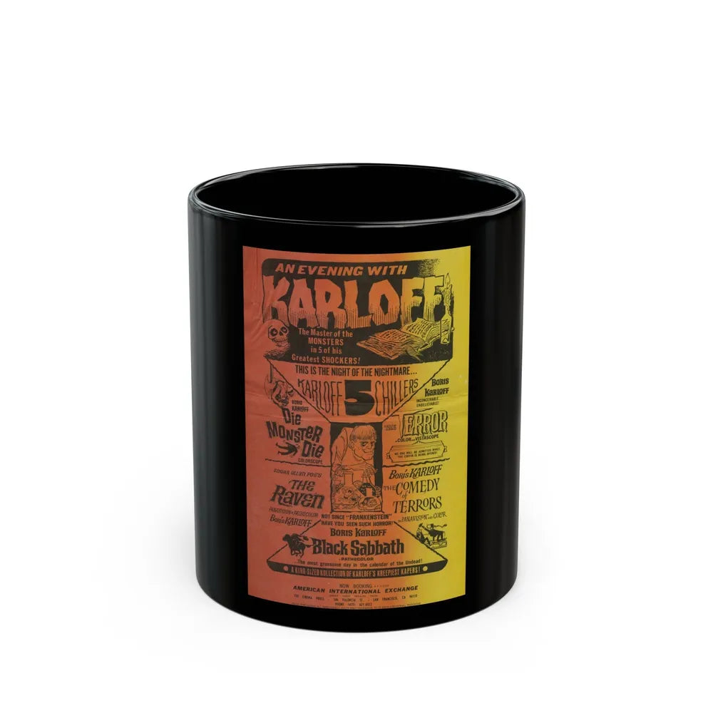 AN EVENING WITH KARLOFF Movie Poster - Black Coffee Mug-11oz-Go Mug Yourself