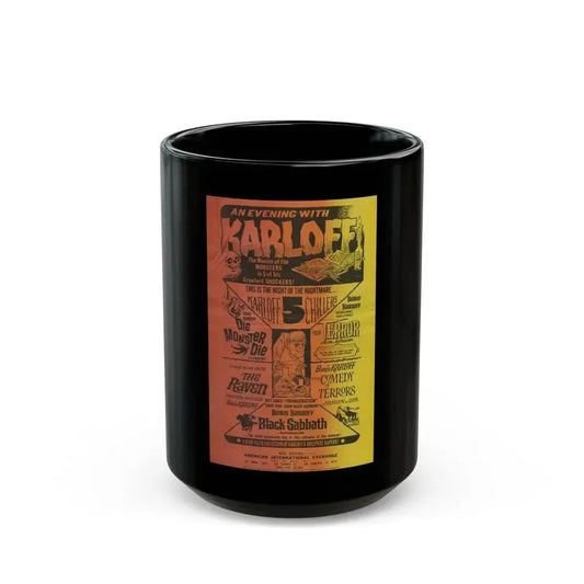 AN EVENING WITH KARLOFF Movie Poster - Black Coffee Mug 15oz - Go Mug Yourself