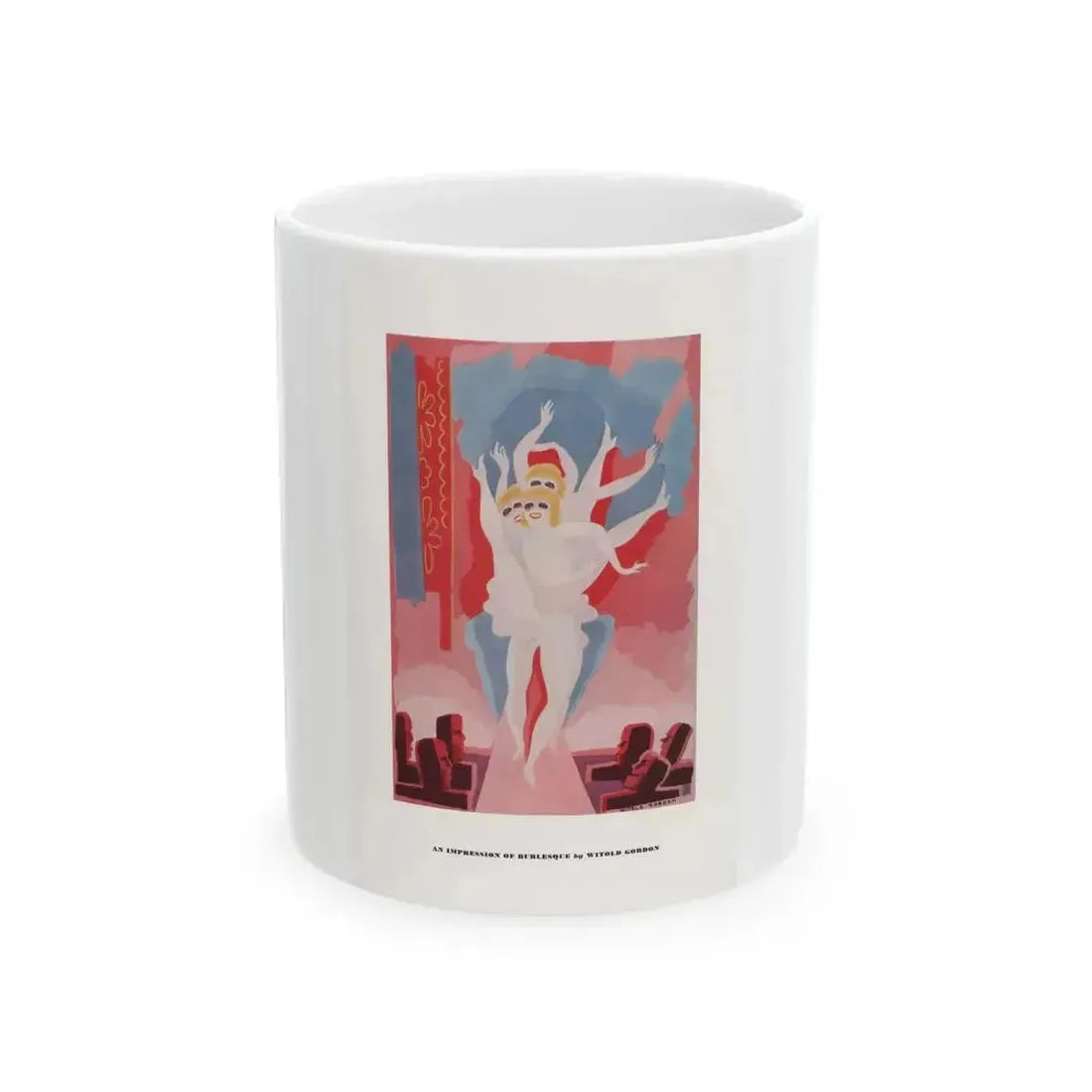 An Impression Of Burlesque, Esquire, Autumn 1933 - White Coffee Mug 11oz - Go Mug Yourself