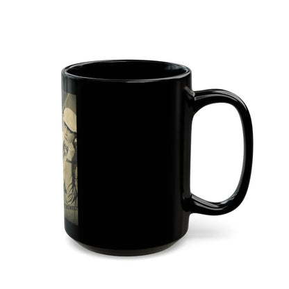 AN INVISIBLE MAN GOES THROUGH THE CITY 1933 Movie Poster - Black Coffee Mug-Go Mug Yourself