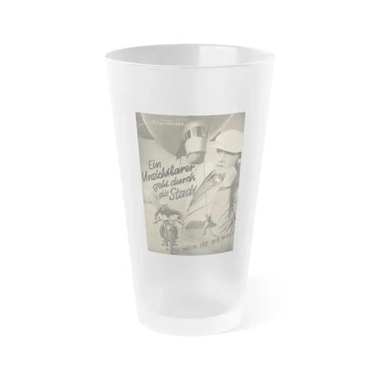 AN INVISIBLE MAN GOES THROUGH THE CITY 1933 Movie Poster - Frosted Pint Glass 16oz Default Title - Go Mug Yourself