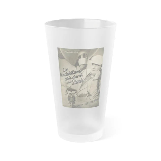 AN INVISIBLE MAN GOES THROUGH THE CITY 1933 Movie Poster - Frosted Pint Glass 16oz-Go Mug Yourself