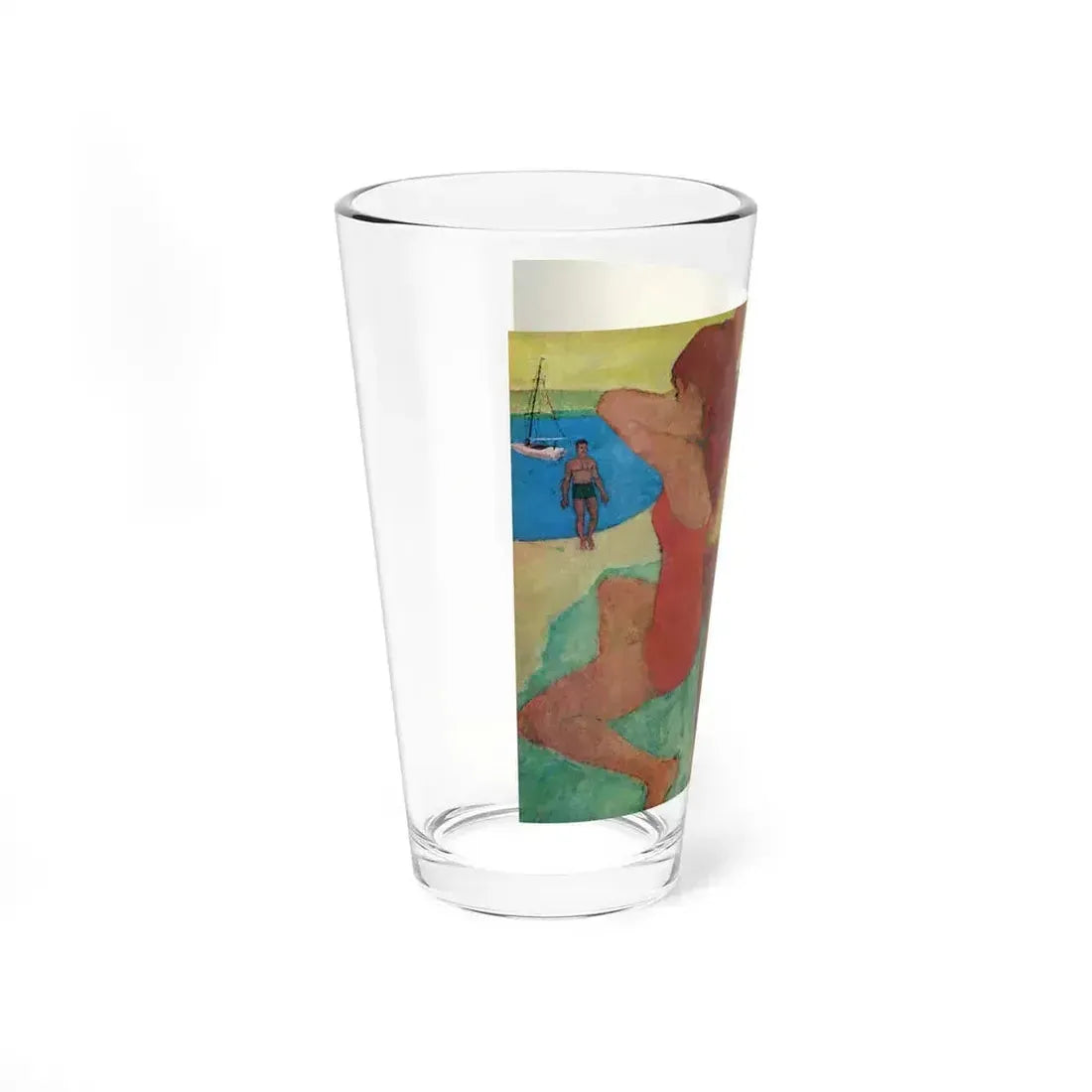 An Island of Her Own, Redbook, February 1962 (Magazine Illustration) Pint Glass 16oz - Go Mug Yourself
