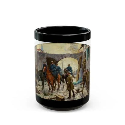 An Issue of Blankets, Saturday Evening Post story illustration, February 21, 1931 - Black Coffee Mug 15oz - Go Mug Yourself