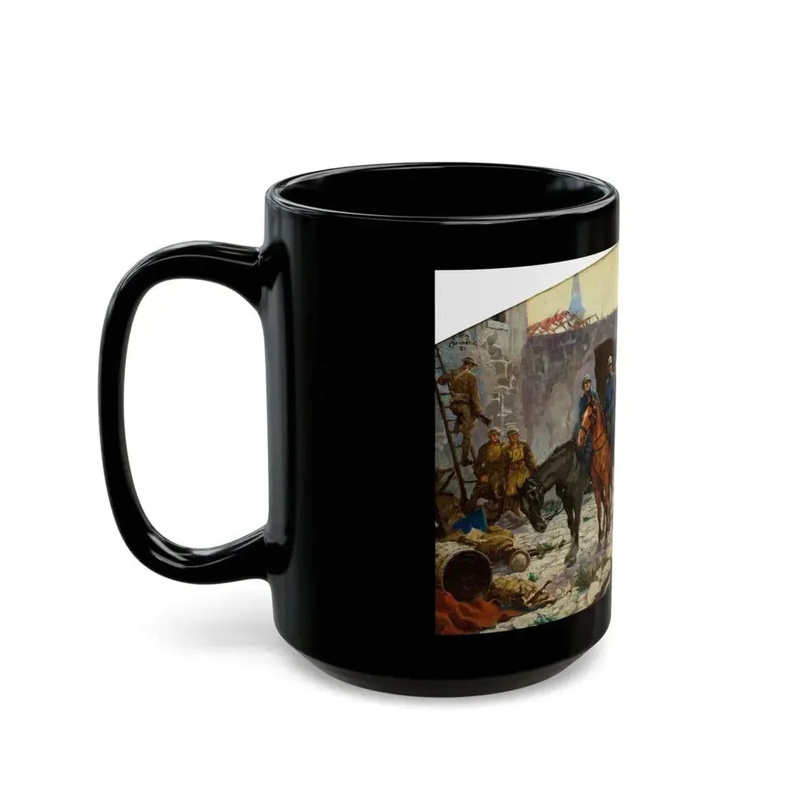 An Issue of Blankets, Saturday Evening Post story illustration, February 21, 1931 - Black Coffee Mug - Go Mug Yourself