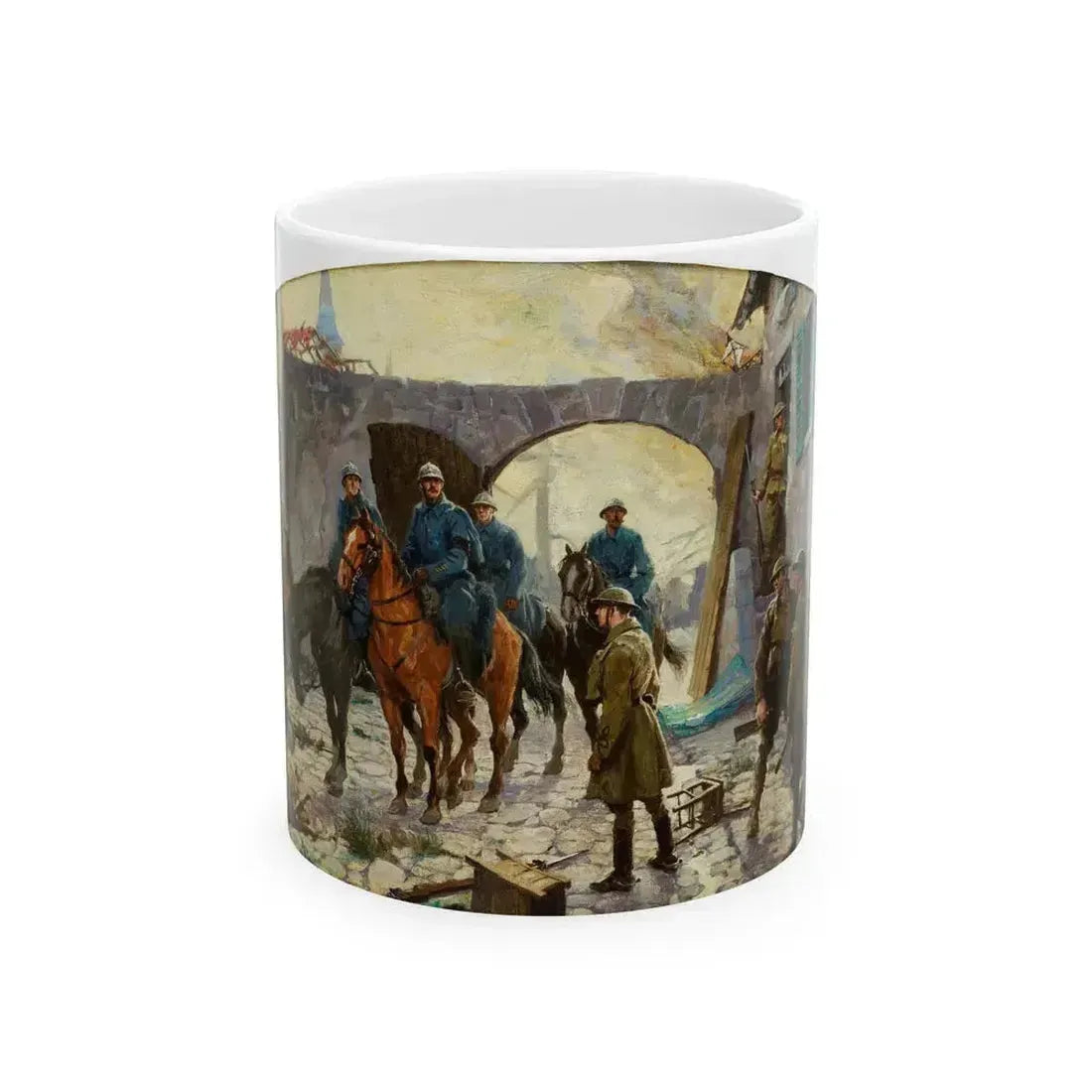 An Issue of Blankets, Saturday Evening Post story illustration, February 21, 1931 - White Coffee Mug 11oz - Go Mug Yourself