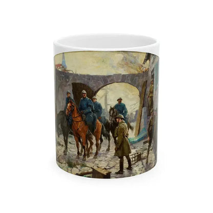 An Issue of Blankets, Saturday Evening Post story illustration, February 21, 1931 - White Coffee Mug 11oz - Go Mug Yourself