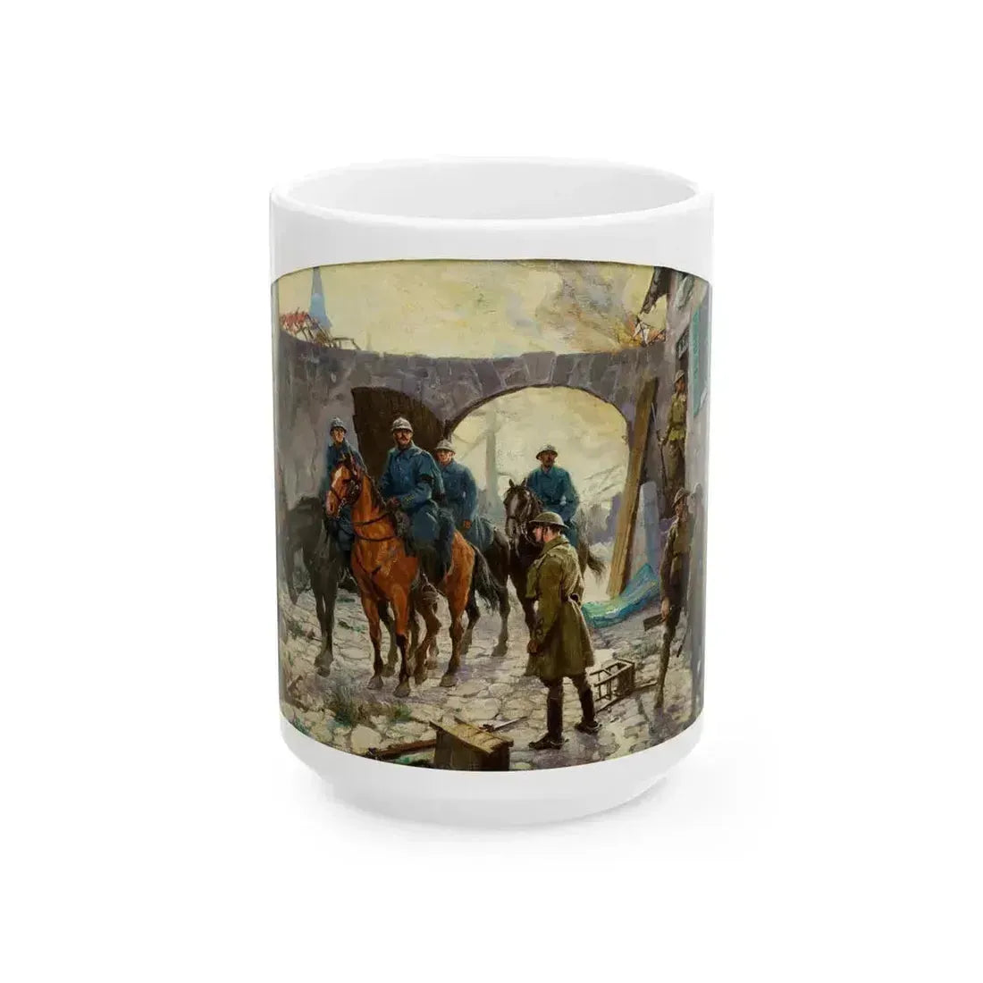 An Issue of Blankets, Saturday Evening Post story illustration, February 21, 1931 - White Coffee Mug 15oz - Go Mug Yourself