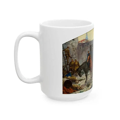 An Issue of Blankets, Saturday Evening Post story illustration, February 21, 1931 - White Coffee Mug - Go Mug Yourself