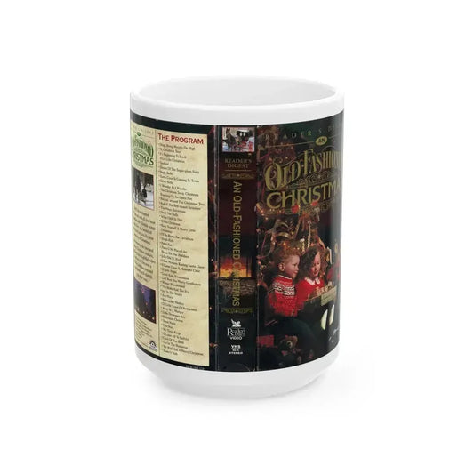 AN OLD FASHIONED CHRISTMAS (VHS COVER) - White Coffee Mug 15oz - Go Mug Yourself