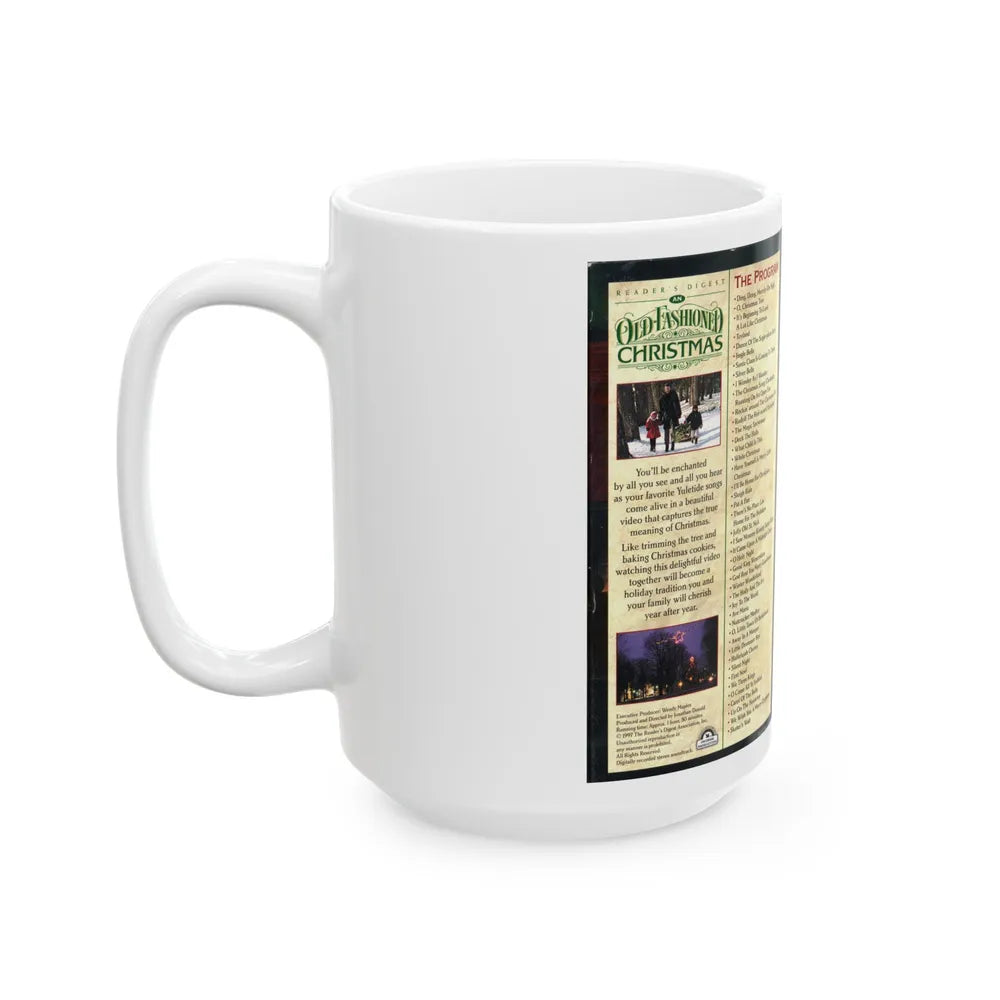 AN OLD FASHIONED CHRISTMAS (VHS COVER) - White Coffee Mug-Go Mug Yourself