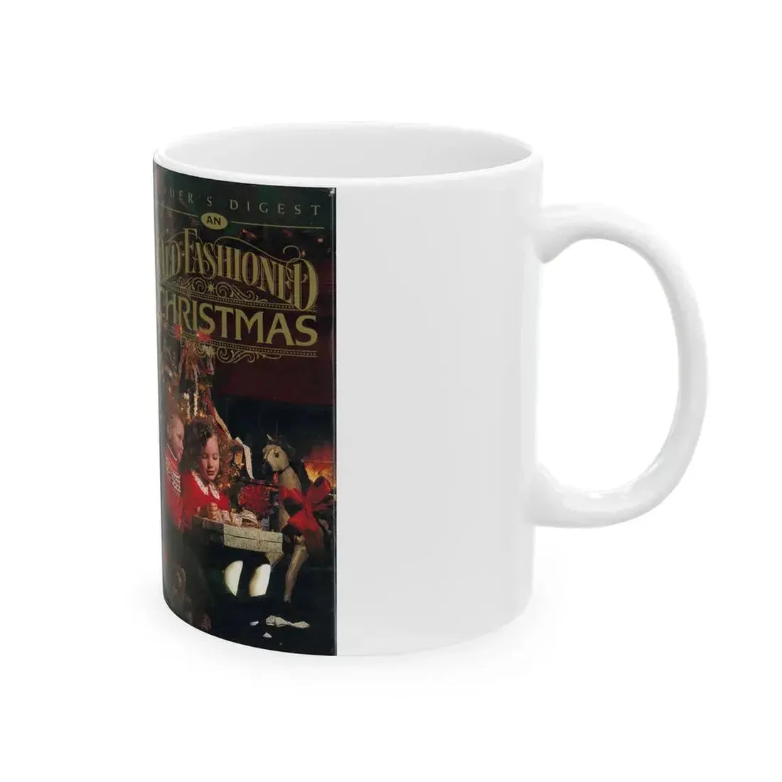 AN OLD FASHIONED CHRISTMAS (VHS COVER) - White Coffee Mug - Go Mug Yourself