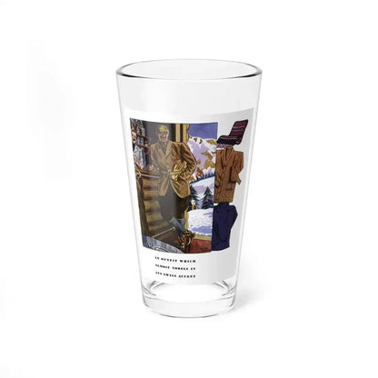 An Outfit Which Almost Yodels..., Esquire, January 1934 (Magazine Illustration) Pint Glass 16oz 16oz - Go Mug Yourself