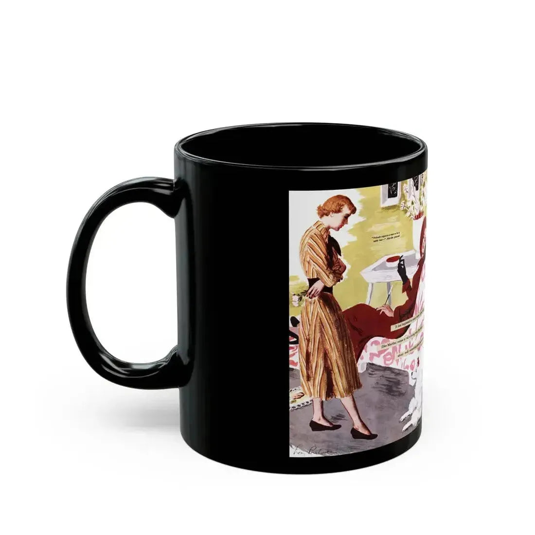 An Understanding Heart, Woman's Home Companion, August 1948 - Black Coffee Mug - Go Mug Yourself