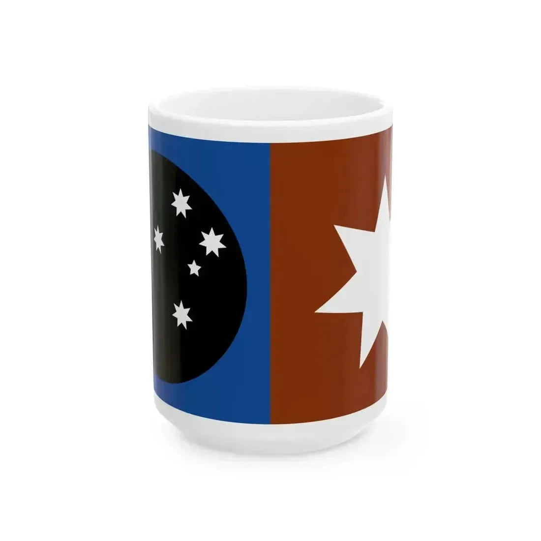 Anangu Traditional Owners Flag (Australia) White Coffee Mug 15oz - Go Mug Yourself