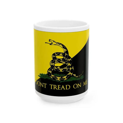 Anarcho-Gadsden flag (United States) White Coffee Mug 15oz - Go Mug Yourself