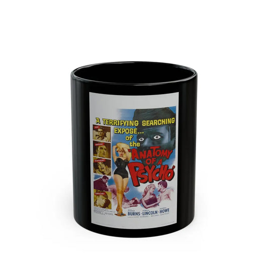 ANATOMY OF A PSYCHO 1961 Movie Poster - Black Coffee Mug-11oz-Go Mug Yourself