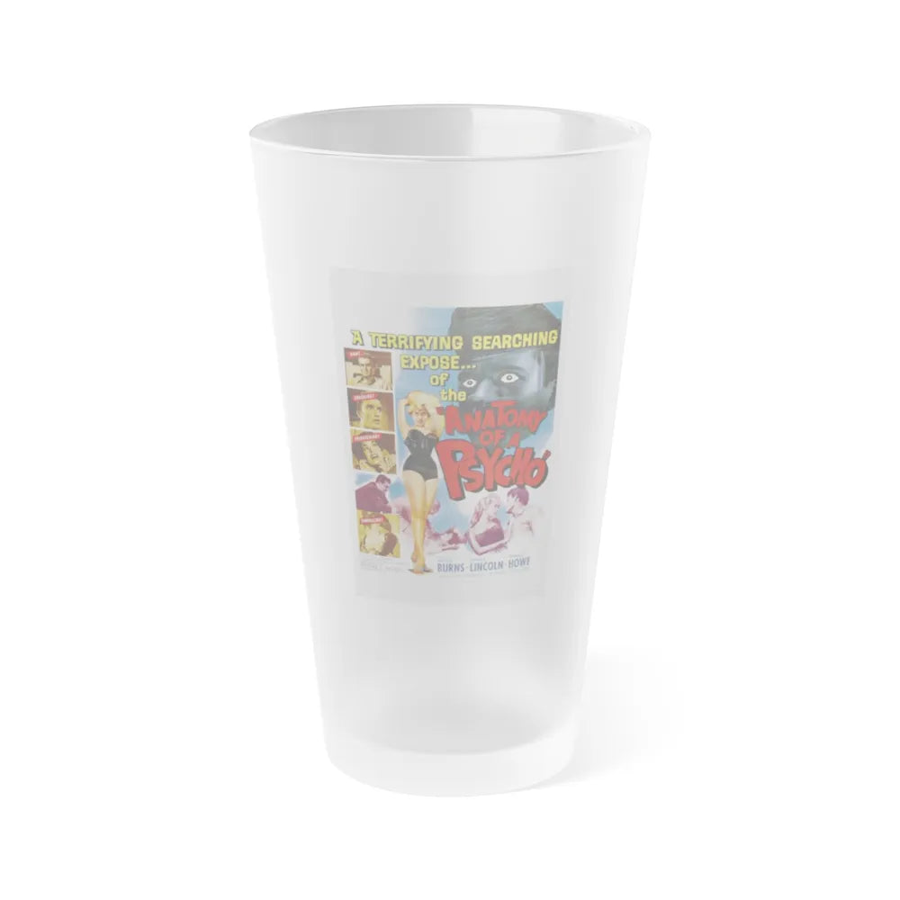 ANATOMY OF A PSYCHO 1961 Movie Poster - Frosted Pint Glass 16oz-Go Mug Yourself