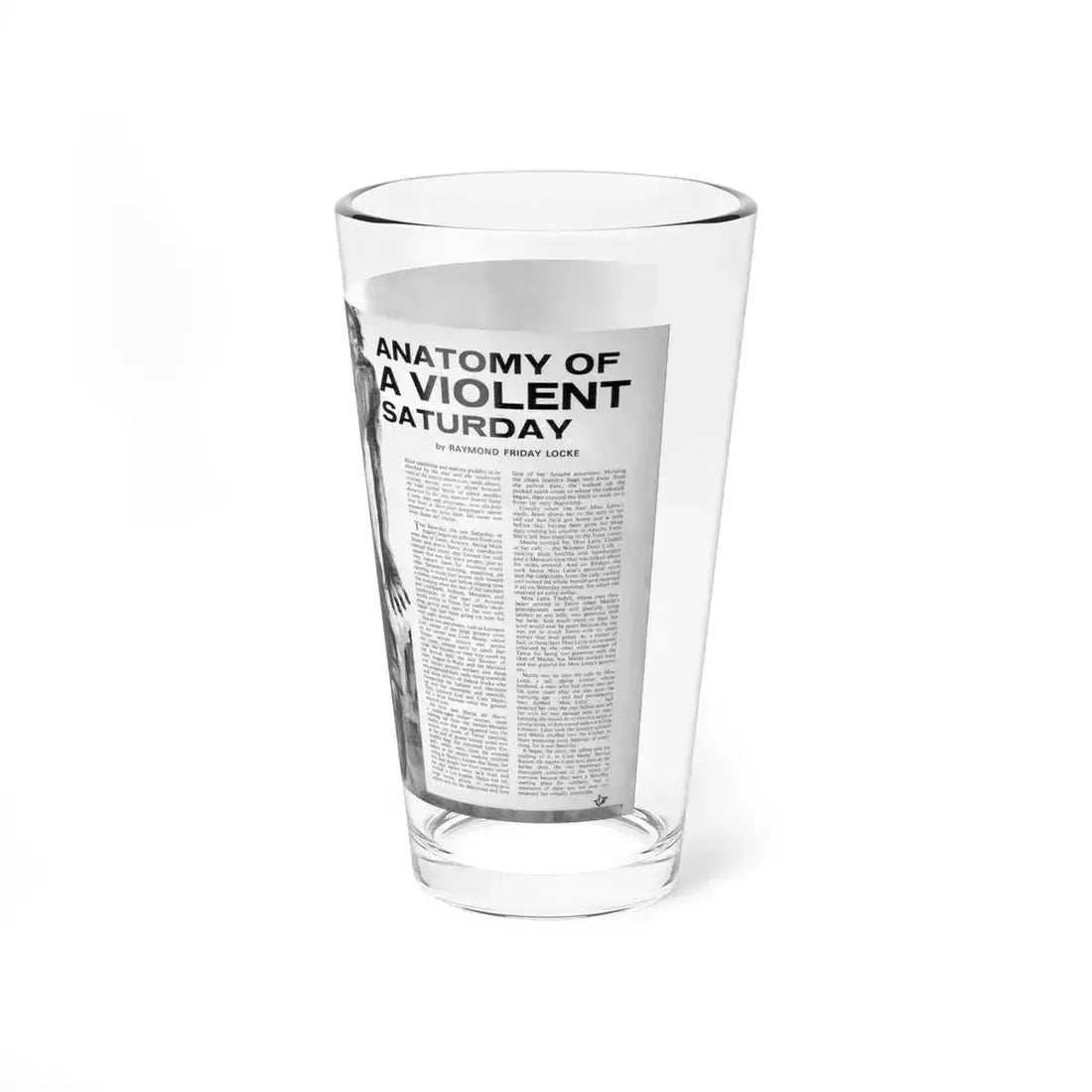 Anatomy of a Violent Saturday (Magazine Illustration) Pint Glass 16oz - Go Mug Yourself