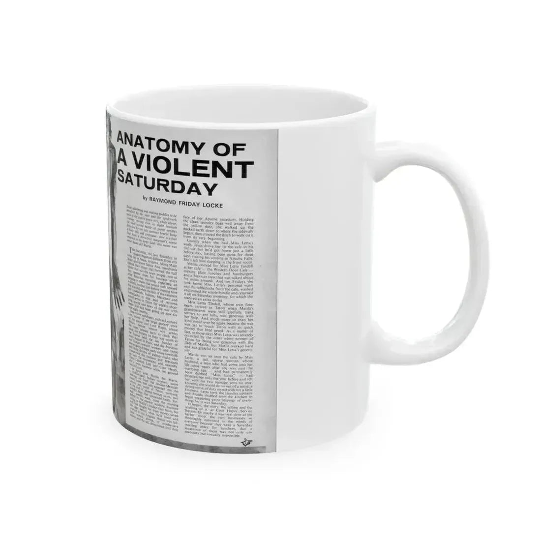Anatomy of a Violent Saturday - White Coffee Mug - Go Mug Yourself