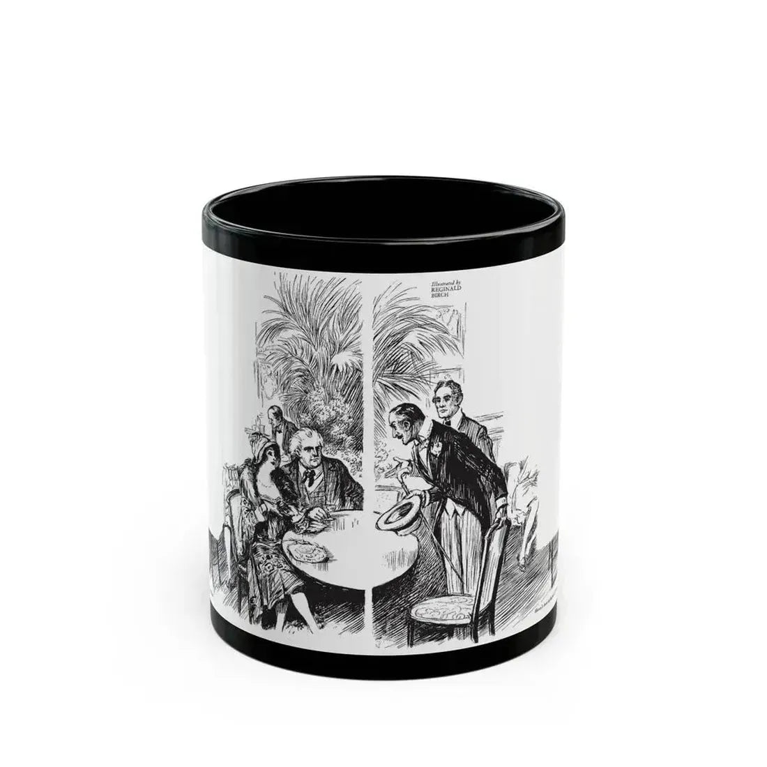 Ancestors while you Wait, Collier's, March 31, 1928 - Black Coffee Mug 11oz - Go Mug Yourself