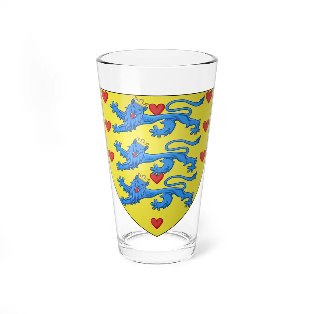 Ancien blason Danemark (Denmark) (Coat of Arms) Pint Glass 16oz - Go Mug Yourself