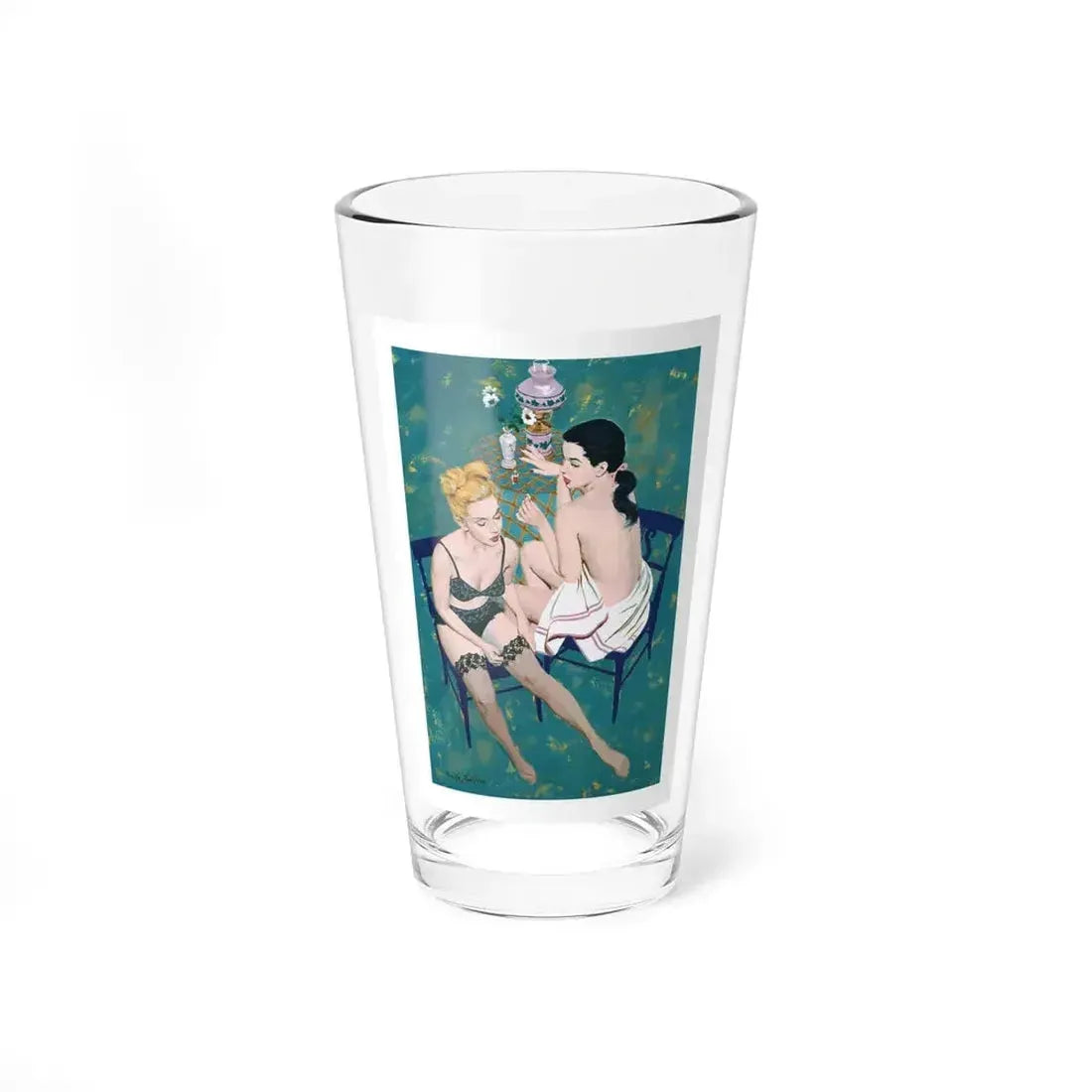 And if you try to talk about anything else..., Esquire, 1955 (Magazine Illustration) Pint Glass 16oz 16oz - Go Mug Yourself