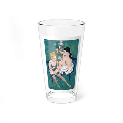 And if you try to talk about anything else..., Esquire, 1955 (Magazine Illustration) Pint Glass 16oz 16oz - Go Mug Yourself