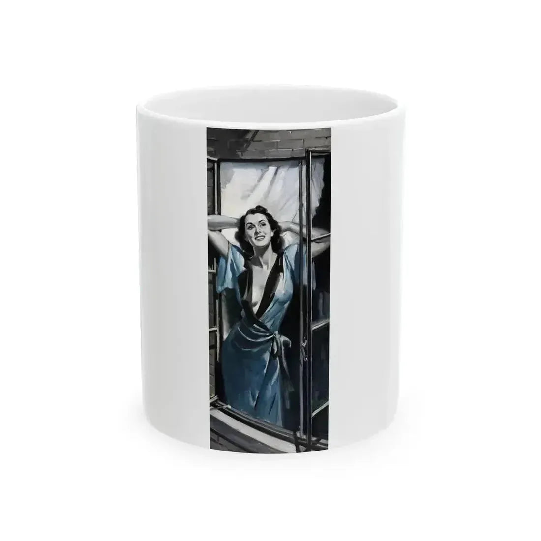 And In The Afternoon, Redbook magazine illustration - White Coffee Mug 11oz - Go Mug Yourself