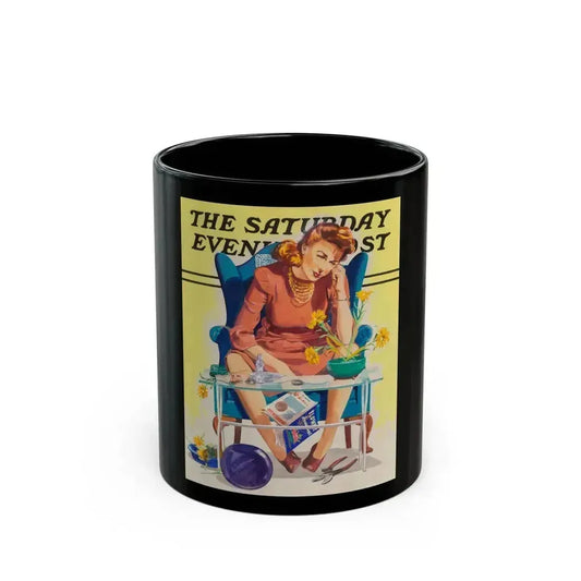 And it Looked so Easy, The Saturday Evening Post study - Black Coffee Mug 11oz - Go Mug Yourself