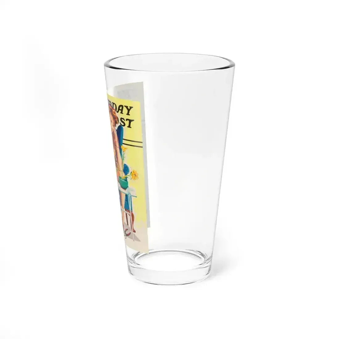 And it Looked so Easy, The Saturday Evening Post study (Magazine Illustration) Pint Glass 16oz - Go Mug Yourself