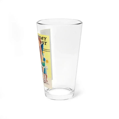 And it Looked so Easy, The Saturday Evening Post study (Magazine Illustration) Pint Glass 16oz - Go Mug Yourself