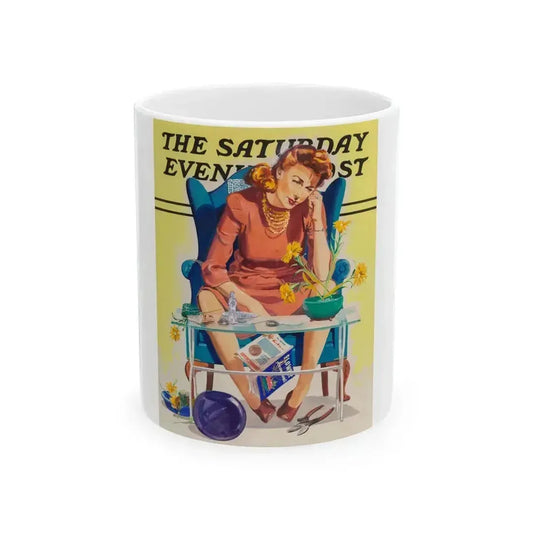 And it Looked so Easy, The Saturday Evening Post study - White Coffee Mug 11oz - Go Mug Yourself