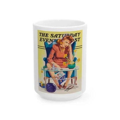 And it Looked so Easy, The Saturday Evening Post study - White Coffee Mug 15oz - Go Mug Yourself