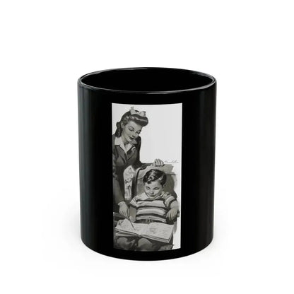 And None Shall Be Forgotten, Liberty magazine, April 4, 1942 - Black Coffee Mug 11oz - Go Mug Yourself