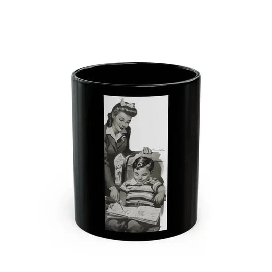 And None Shall Be Forgotten, Liberty magazine, April 4, 1942 - Black Coffee Mug 11oz - Go Mug Yourself