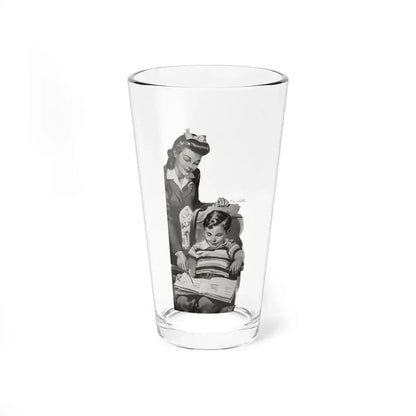 And None Shall Be Forgotten, Liberty magazine, April 4, 1942 (Magazine Illustration) Pint Glass 16oz 16oz - Go Mug Yourself