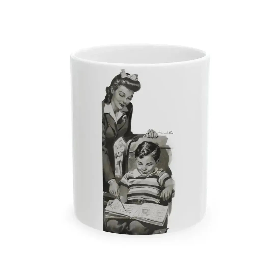 And None Shall Be Forgotten, Liberty magazine, April 4, 1942 - White Coffee Mug 11oz - Go Mug Yourself