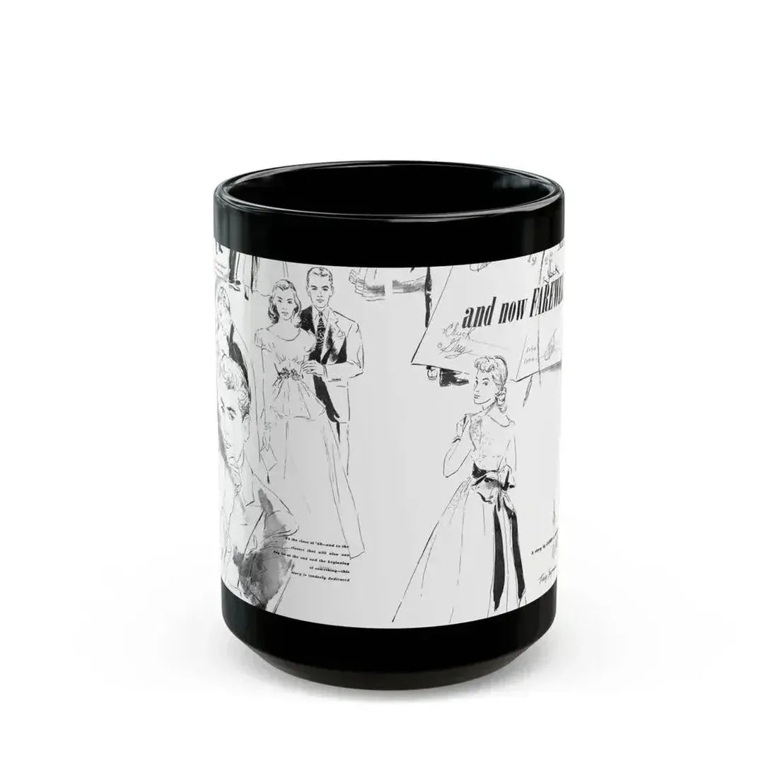 And Now Farewall, Calling All Girls, June 1948 - Black Coffee Mug 15oz - Go Mug Yourself