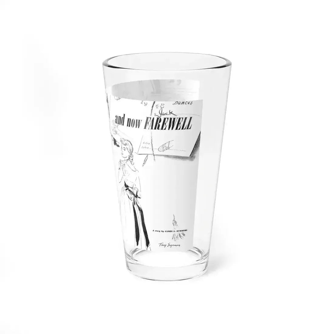 And Now Farewall, Calling All Girls, June 1948 (Magazine Illustration) Pint Glass 16oz - Go Mug Yourself