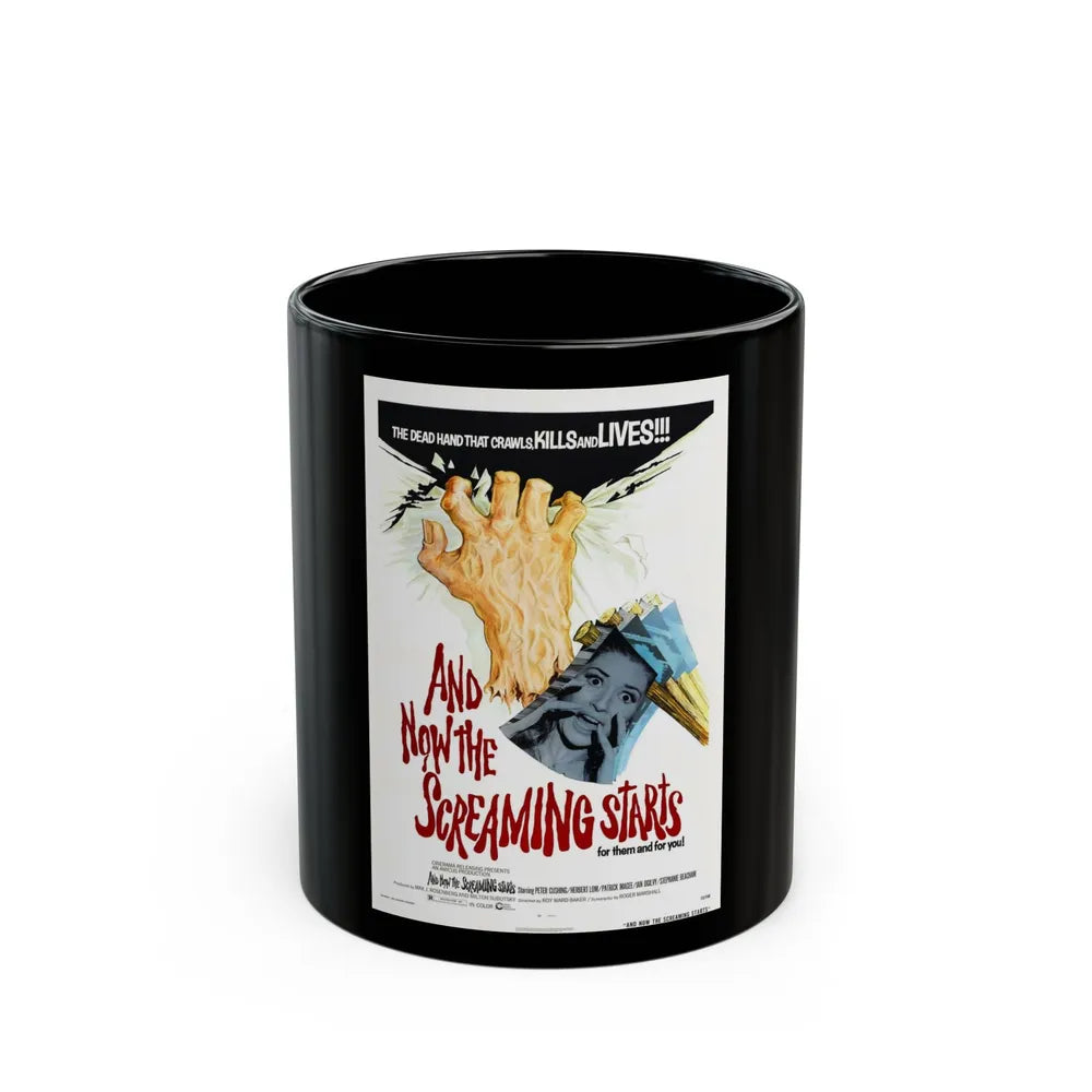 AND NOW THE SCREAMING STARTS 1973 Movie Poster - Black Coffee Mug-11oz-Go Mug Yourself