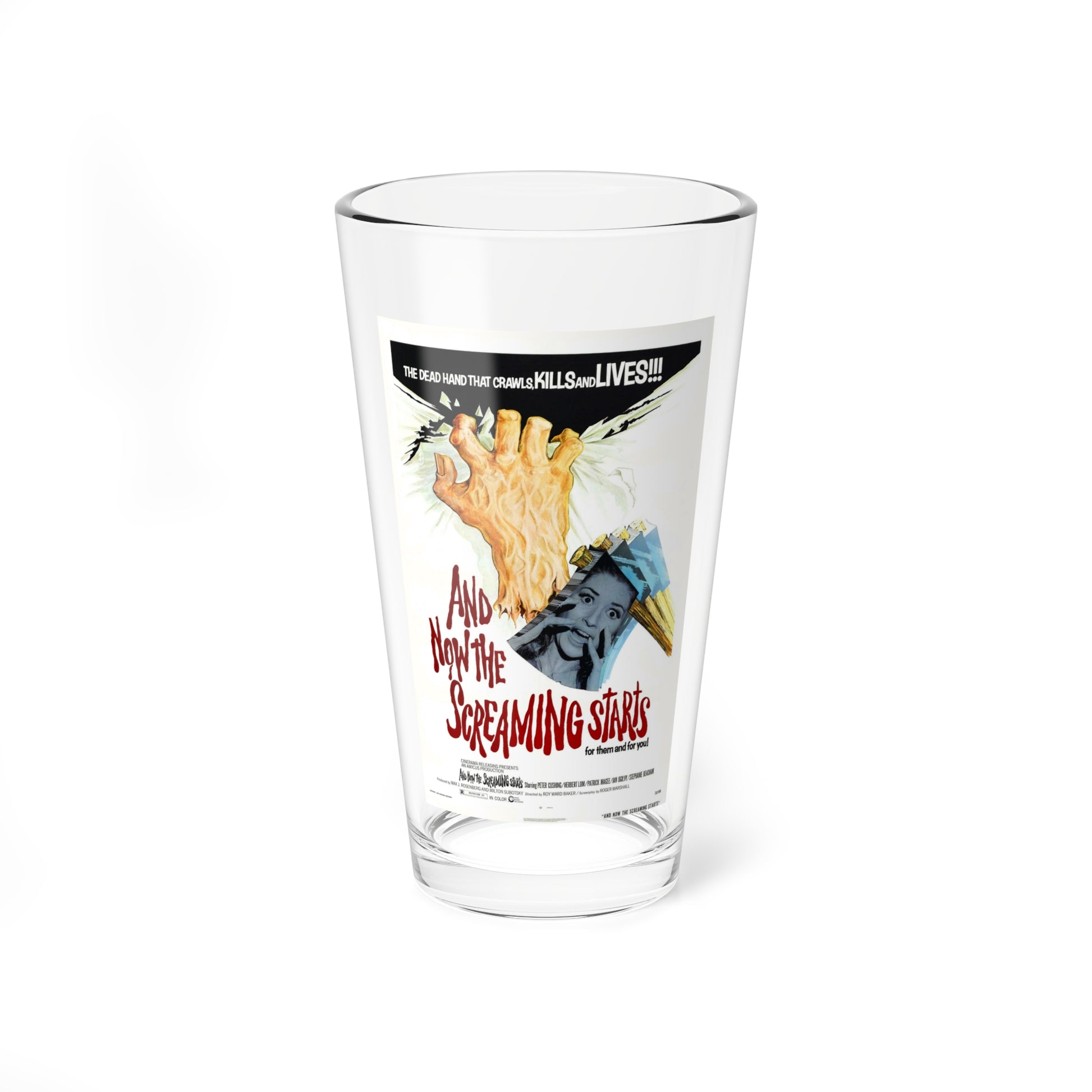 AND NOW THE SCREAMING STARTS 1973 Movie Poster - Pint Glass 16oz-16oz-Go Mug Yourself