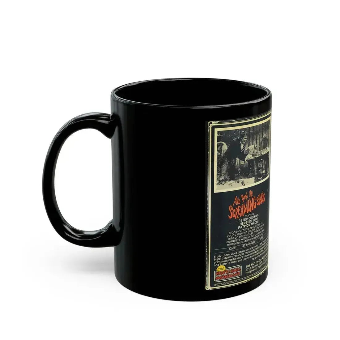 AND NOW THE SCREAMING STARTS NOSTALGIA MERCHANT (VHS COVER) - Black Coffee Mug - Go Mug Yourself