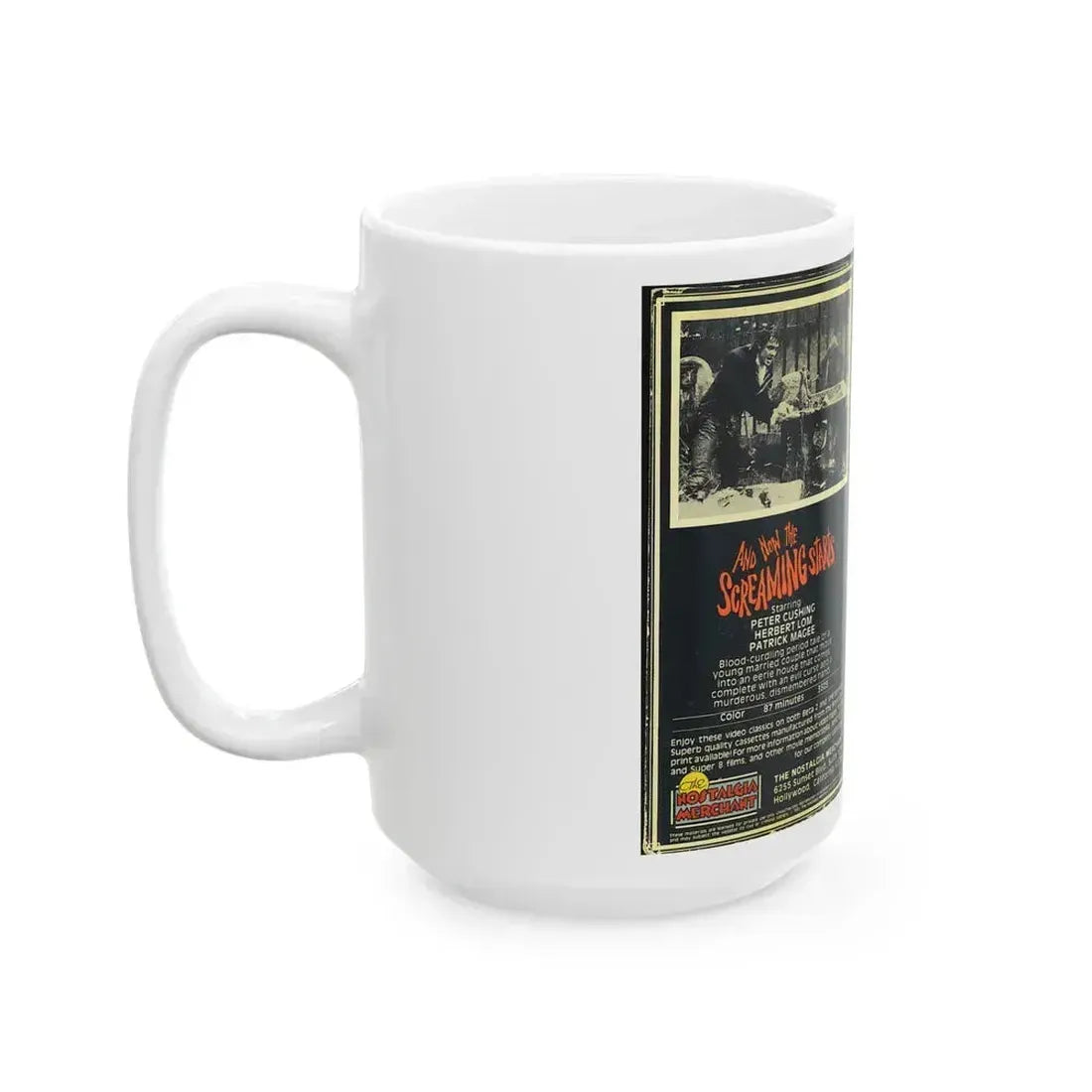 AND NOW THE SCREAMING STARTS NOSTALGIA MERCHANT (VHS COVER) - White Coffee Mug - Go Mug Yourself